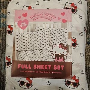 Hello Kitty and Friends Pink and White Sheet Set